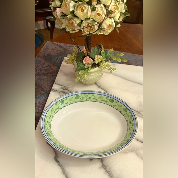 WEDGWOOD WATERCOLOUR OVAL VEGETABLE BOWL GREEN/BLUE - Picture 3 of 8